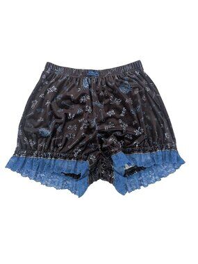 Corpse Bride Velvet Lounge Sleep Shorts Lace Hem Whimsigoth Cosplay Cozy Medium